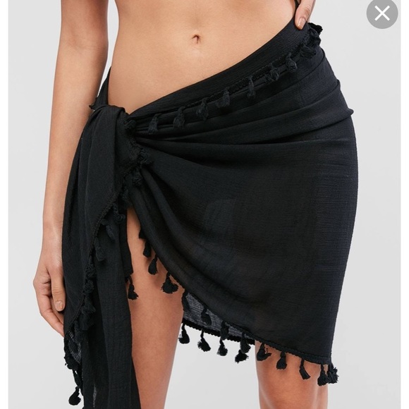 Women beach tassels sarong cover up.